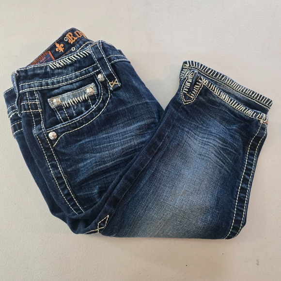 Rock Revival Capri Women's 28 Karlie Dark Wash - Picture 12 of 16